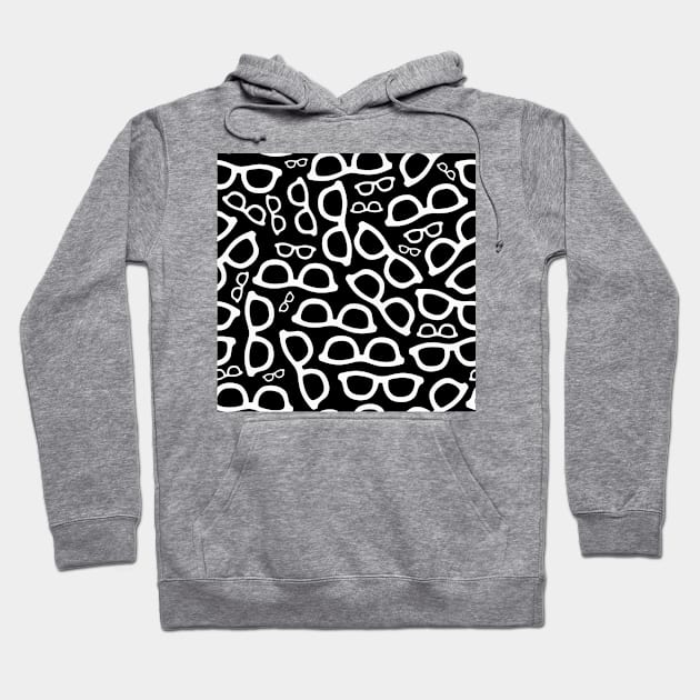 Glasses Pattern Invert Hoodie by XOOXOO